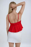 Sweet Like Honey Pleated Cami Top - Red