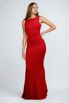 Timeless Beauty Bow Glitter Maxi Dress - Red