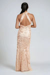 Luxe Majesty Embroidered Sequin Maxi Dress - Rose Gold