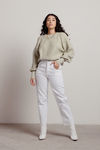 Cozy Up With Me Sage Intricate Detail Sweater