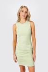 Waiting Game Sage Ribbed Open Back Bodycon Dress