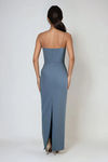 Siren Twist Cutout Bodycon Maxi Dress - Slate Blue