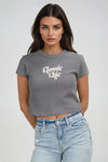 Effortless Era Graphic Baby Tee - Steel