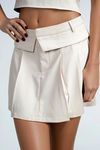 Runway Ready Mini Skirt in Stone Beige