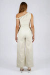 Elevate Charm One Shoulder Jumpsuit - Stone