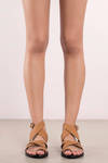 Sol Sana Vesper Tan Studded Strappy Sandals