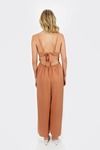 Micca Tangerine Open Front Soft Cami Jumpsuit with Pockets