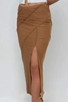 Drift Charm Mesh Midi Skirt - Taupe