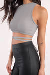 Good All Around Taupe Ribbed Crop Top