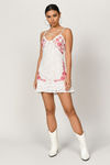 Avery White Embroidered Lace Dress