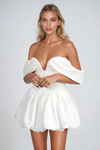 Drop Everything Now Off Shoulder Corset Mini Dress - White