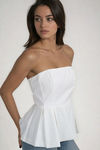 Fall For Me Strapless Blouse - White
