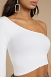 Into You White Ribbed Crop Top