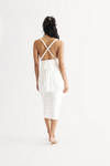 Karma White Multiway Ruched Bodycon Midi Dress