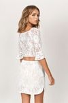 Lexy White Lace Sweetheart Crop Top
