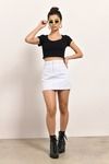 Eberly White Multi Speckled Skirt