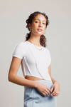 Only One Here White Seam Lines Asymmetric Tee