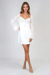 Show Off Sweetheart Lace Mini Dress - White