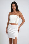 Sultry Fierce Laced Corset Top - White