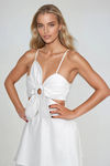 That's My Girl Cutout Tiered Maxi Dress - White