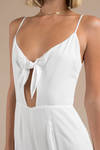 Woman Renegade White Tie-Front Jumpsuit