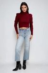 Sleek Charm Turtleneck Top - Wine