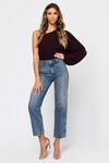 This One Time Wine One Shoulder Sweater