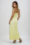 Lost in Lace Sweetheart Corset Maxi Dress - Yellow