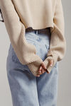 I Need This Candy Beige Ribbed Crop Sweater