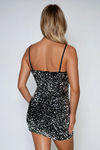 Alodia Sequin Cami Mini Dress - Black
