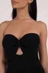 Ambitions Black Strapless Bodycon Dress
