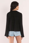 Arya Lace Up Top - Black