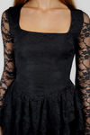 Bet You Look Lace Ruffle Mini Dress - Black