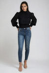 Can't Look Away Burnout Blouse - Black