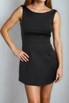 Deja Vu Satin Bodycon Mini Dress - Black