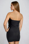 Fearless Fits Strapless Cowl Mini Dress - Black