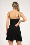 Feel Lucky Black Skater Dress