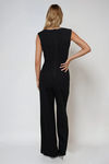 Gilded Charm Chain Jumpsuit - Black