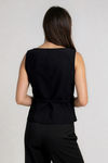 Iconic Aura Belted Vest Top - Black