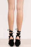 Jillian Black Suede Heels