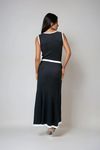 Keep It Classy Ribbed Belted Midi Dress - Black