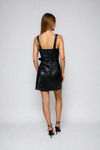 Main Thing Leather Zipper Mini Dress - Black