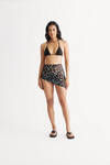 Set Me Free Black Multi Bikini Set With Butterfly Cover-Up Skirt