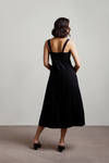 My Sweetheart Ruched Midi Dress - Black