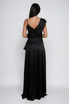 On My Way Satin Pleated Maxi Dress - Black