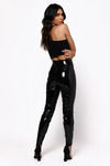 Roxy Black High Waisted Faux Patent Leather Leggings