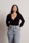 Sheila Deep V Sweater - Black