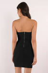 Talk About It Black Ruched Bodycon Dress