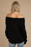The Chills Black Off Shoulder Sweater
