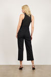 Too Much To Bare Black Cropped Wide Leg Pants